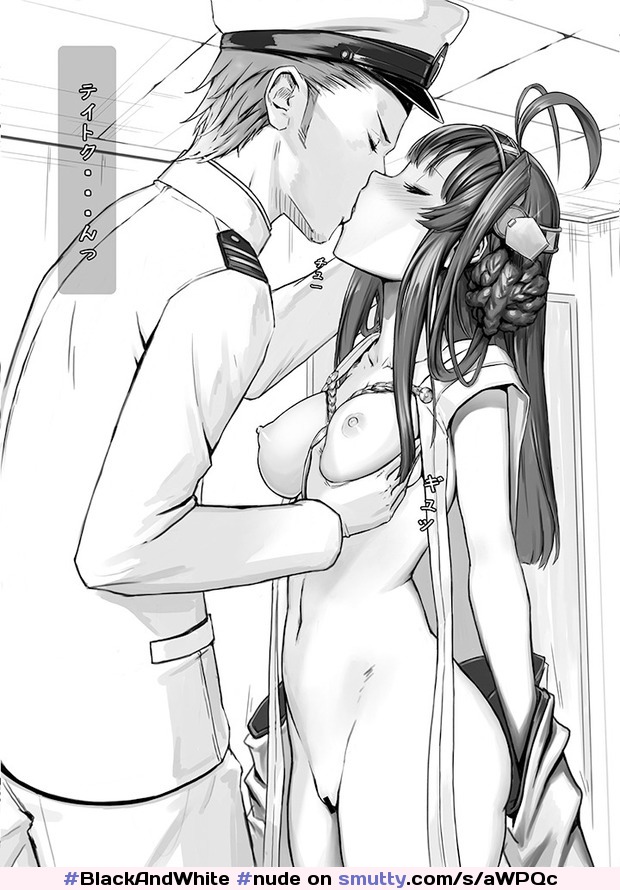 Blackandwhite Nude Naked Kiss Kissing Anime Hentai Captain Admiral Grope Ecchi