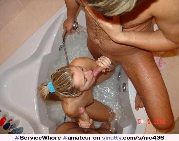 #amateur #threesome #blowjob #mmf #suckingcock #bathroom #homemade # ... photo