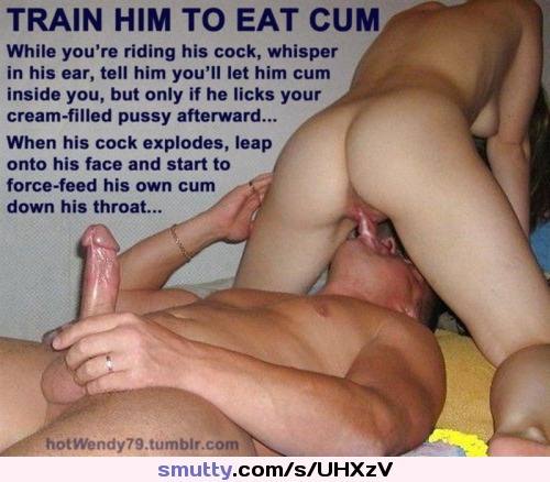 Eating cum filled ass