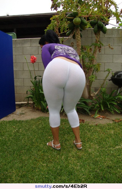 Thick Ass Latina Neighbor In White Spandex Bigass Milf  -6816