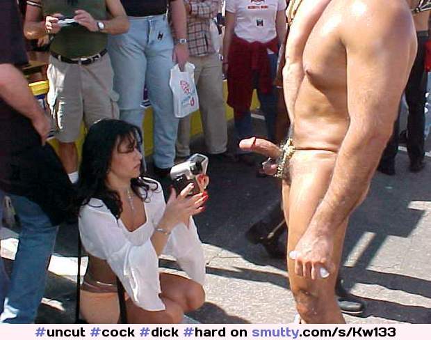 Naked and hard in public
